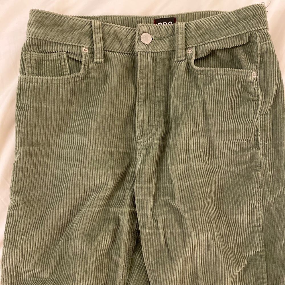 BDG Army Green Corduroy High Waisted Pants
